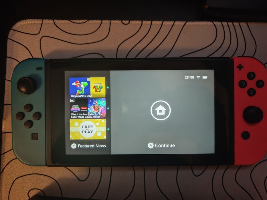 Nintendo Switch v2, rar folosit, splatoon + smash + animal crossing