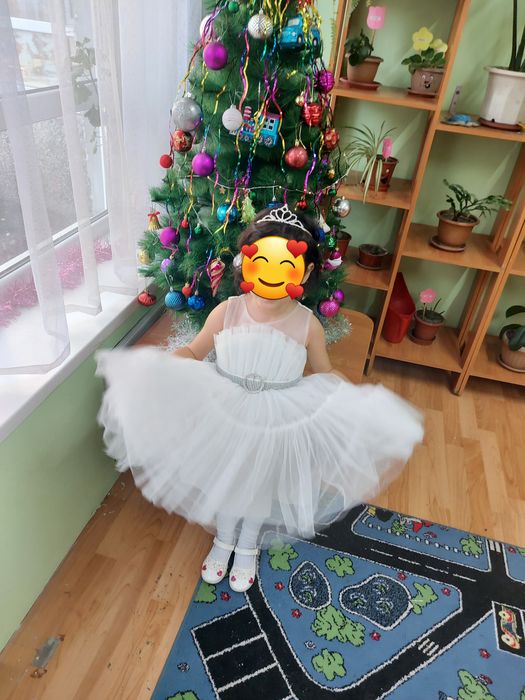 Платье белое на девочку на новый год