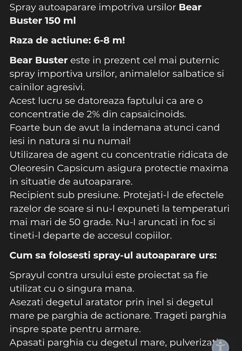 Inchiriere / Vanzare Spray împotriva ursilor