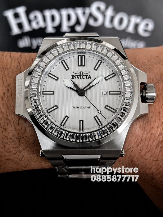 INVICTA Akula Swiss Diamond Silver 58 mm, Инвикта нов ръчен часовник