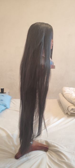 Женский чёрный парик