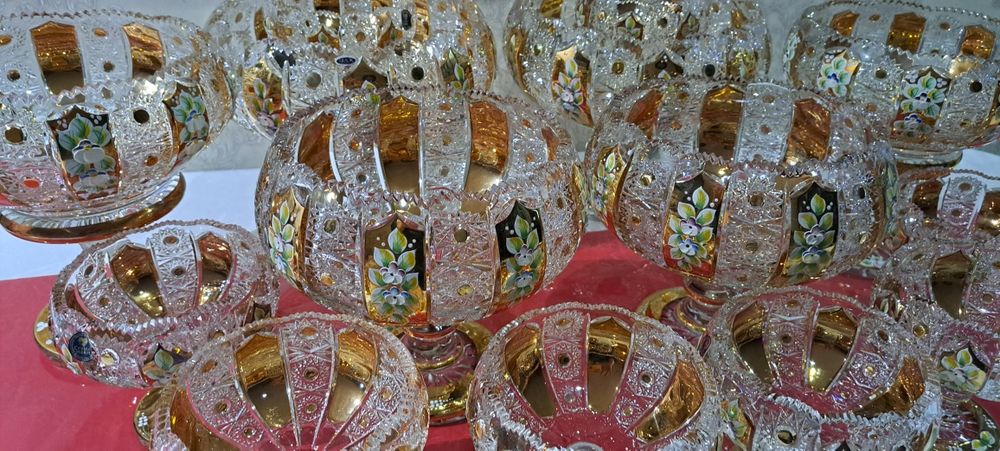 Чехословакия богема хрусталь вазы 14 штук новый