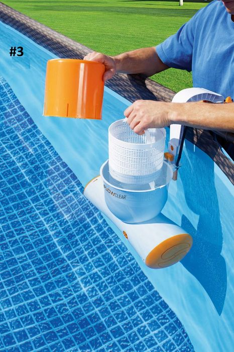 Piscina SH 488x305x107 11500l, filtru nisip piscina, skymmer electric