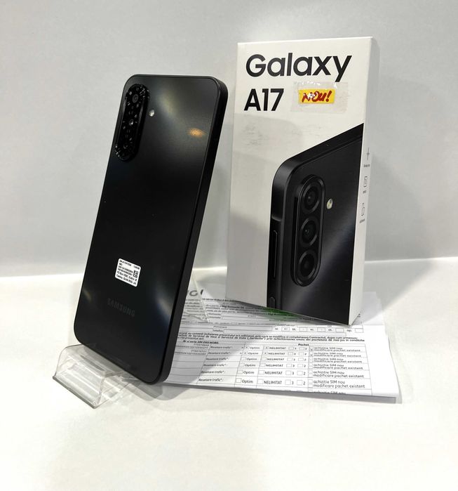 Samsung A17 4G, 128GB/4GB RAM, Garanție: 2ANI, NOU, Black!