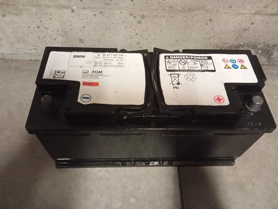 Baterie auto BMW 105 amperi Agm cu start stop import Germania original