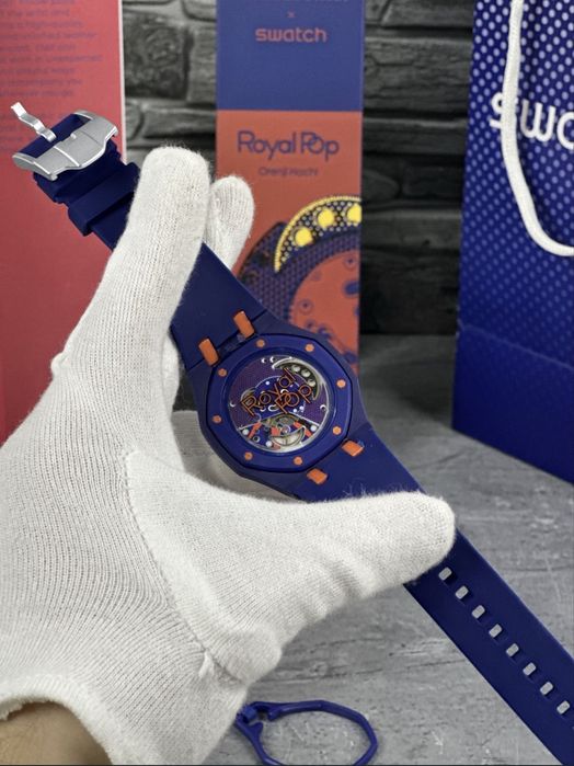 Ceas Ap X swatch Orenji Hachi Full box cu brǎțarǎ