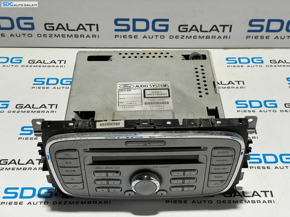 Radio CD Player cu Aux Auxiliar 6000 CD Ford Focus 2 2004 - 2010 Cod 7S7T-18C815-AB [L2927]