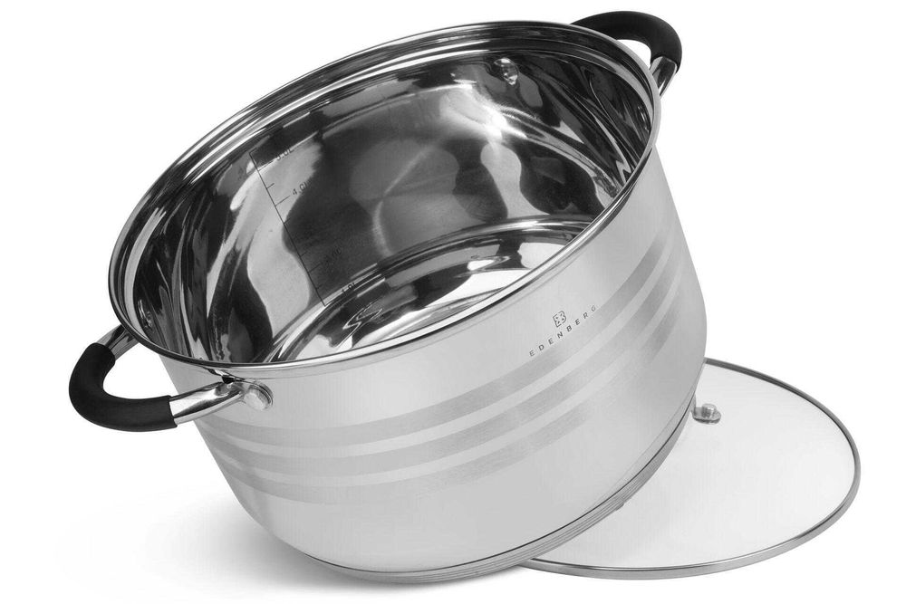 Премиум Комплект 3 Тенджери от неръждаема стомана с капаци, 2.1L/3L/4L