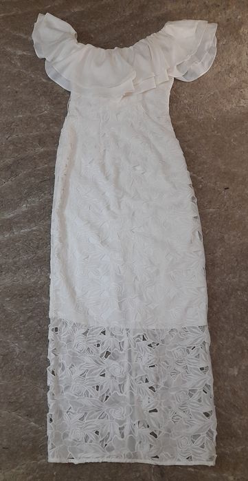 Rochie alba eleganta de ocazie