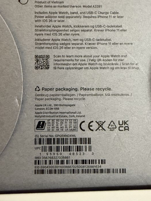 Apple watch Ultra 3 cellular 49mm Black titanium