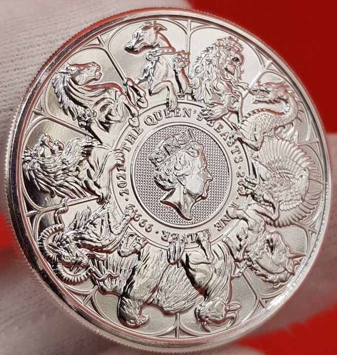 Bestiile Reginei Queen s Beasts monede argint lingou 999
