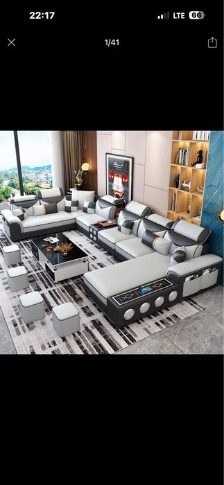 ПОД ЗАКАЗ! Premium большой диван из чистой кожи