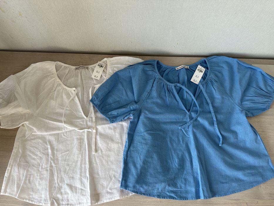 Новые льняные блузки/рубашки