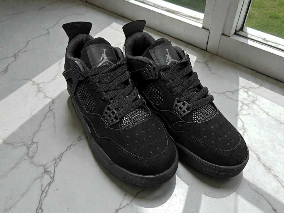 Adidasi Jordan 4 Retro Black - Adidasi Fete Baieti