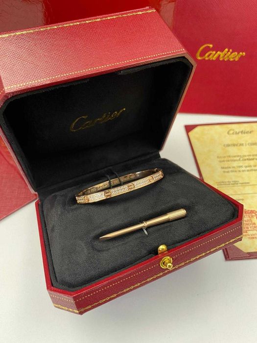Brățară Cartier LOVE 16 Rose Gold 24K Slim Diamond