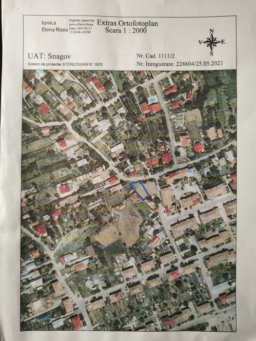 Teren Ghermănești (com. Snagov), 500mp, deschidere stradă 19m, toate utilitățile - Vedere 3