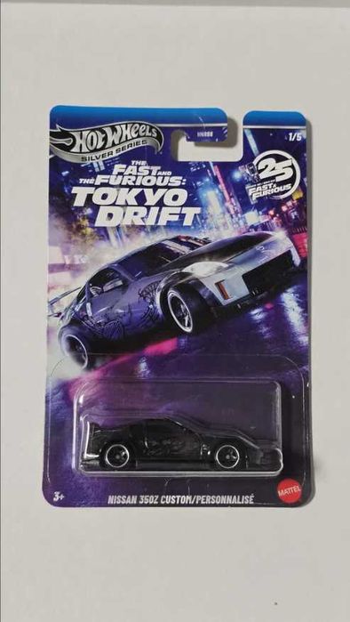 Hot Wheels — set 5 mașinuțe (Nissan 350Z, Tesla, Peugeot, Mazda)