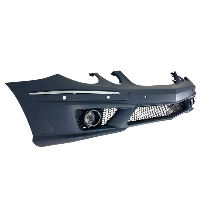 Предна броня AMG за Mercedes W211 (06-09) с отвори, грундирана, тунинг