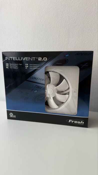 Ventilator baie, axial, Fresh Intellivent, alb, cu senzor umiditate