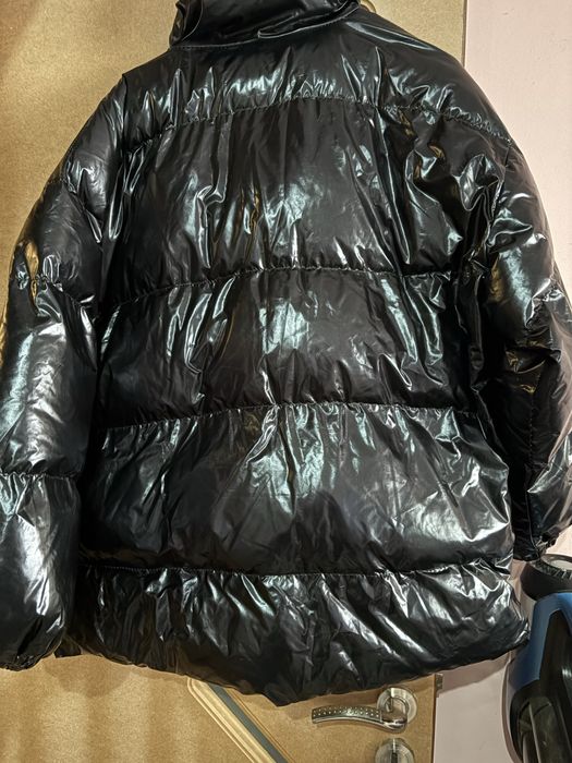 Зимно яке , лак черен цвят с коланче