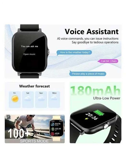Нов Смарт Часовник Smart Watch Simson Lab, 1,44" екран, BT, разговори