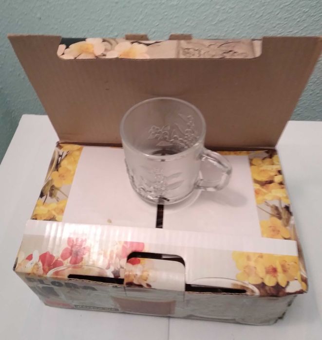 Set de căni termorezistente pentru cafea sau ceai