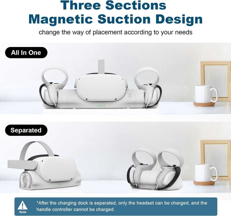 AMVR  зарядна докинг станция с USB-C кабел за Meta/Oculus Quest 2