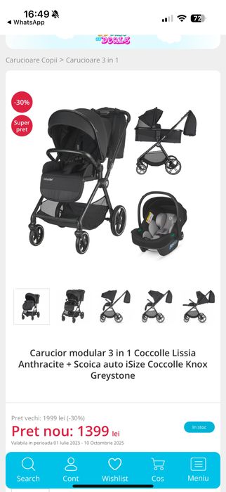 Carucior  Coccolle Lissia 3 in 1