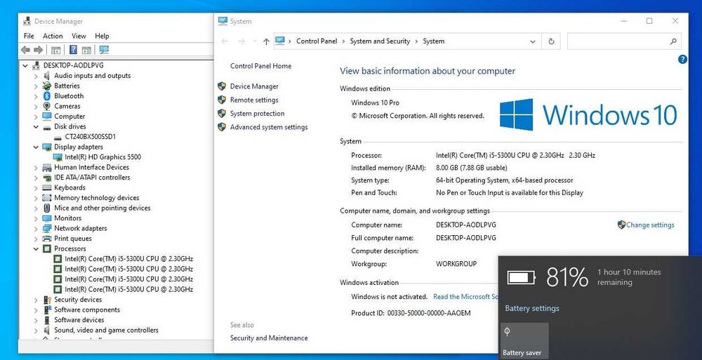 Laptop HP Elitebook 820 G2, 12.5" i5-5200u 8 GB RAM 256 GB SSD bate 2h