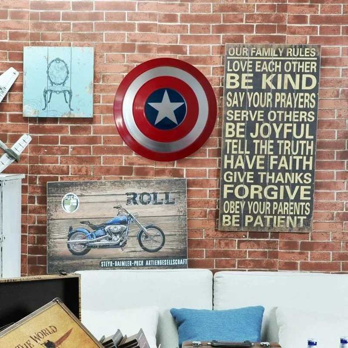 Щит на Капитан Америка Captain America 60см реалистичен модел метален