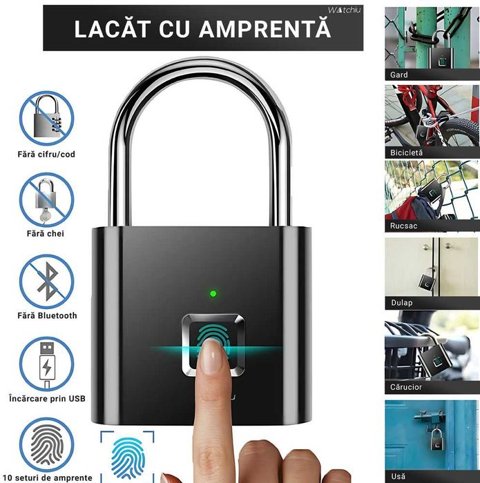 Lacat cu amprenta diverse model si culori