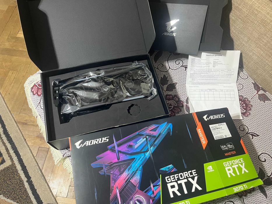 Placa video Gigabyte AORUS GeForce RTX 3070 Ti MASTER, 8GB GDDR6X, 256-bit