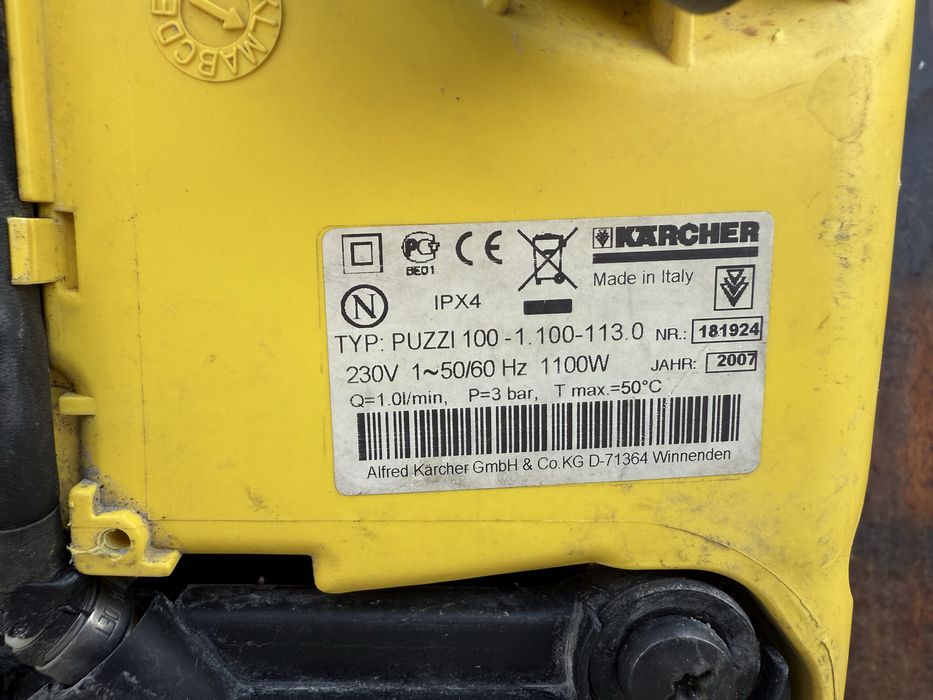 * Karcher Puzzi 100 оригинал Италия с большим 2 крыльчаточным мотором!