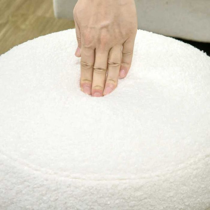 Табуретка HOMCOM, кръгла, мека мебел, до 120 кг, Φ40x45H см