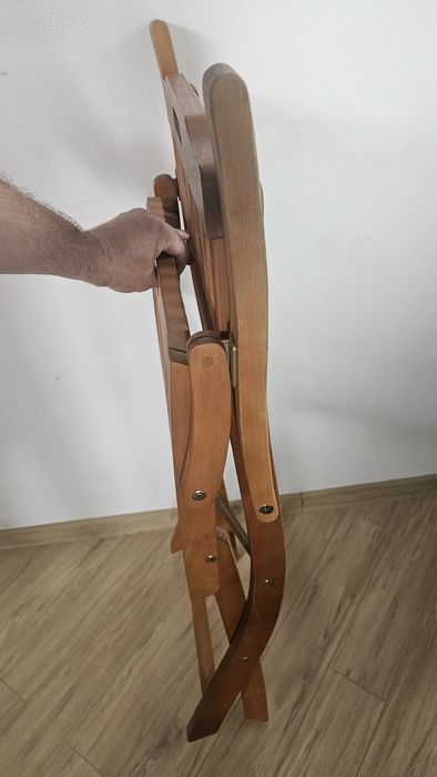 Vand 14 scaune terasa pliabile solide din  lemn tratat exo