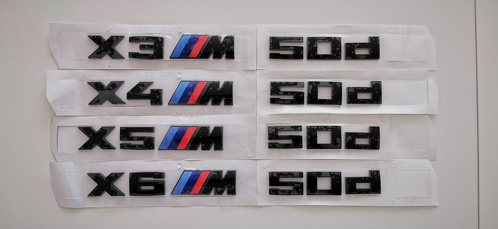 Emblema Logo Bmw X3 X4 X5 X6 M 50D litere Scris Bmw X5M50D