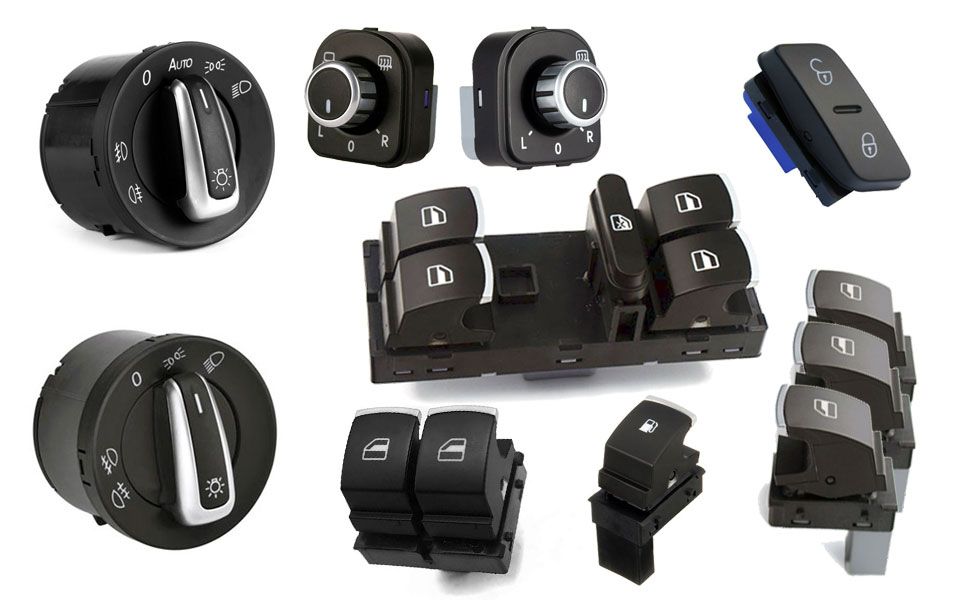 Butoane cromate geamuri, oglinzi, faruri -Golf 5, Passat B6, Jetta etc