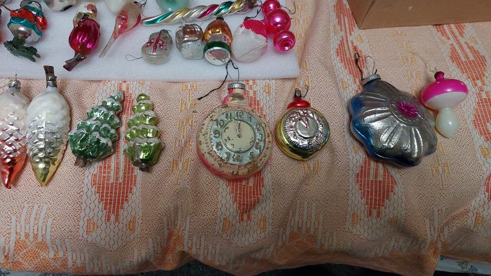 Ёлочные игрушки ссср стекло