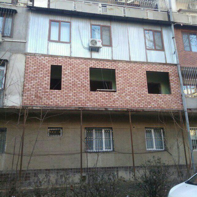 Balkonga gisht teramiz. Kadka Balkon. Керпичная кладка балконов