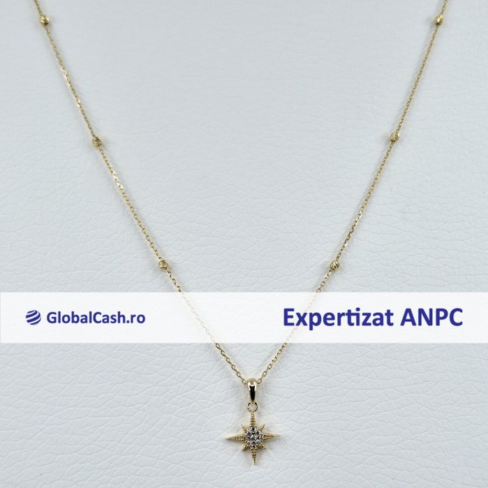 Lant cu pandantiv din aur de 14k, 2.05g | GlobalCash.ro #GO115592