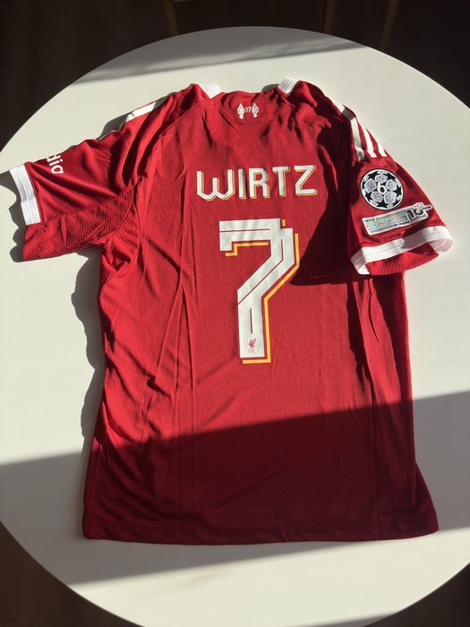 Tricou Liverpool Acasa UCL 25/26 Salah Van Dijk Wirtz (S/M/L)
