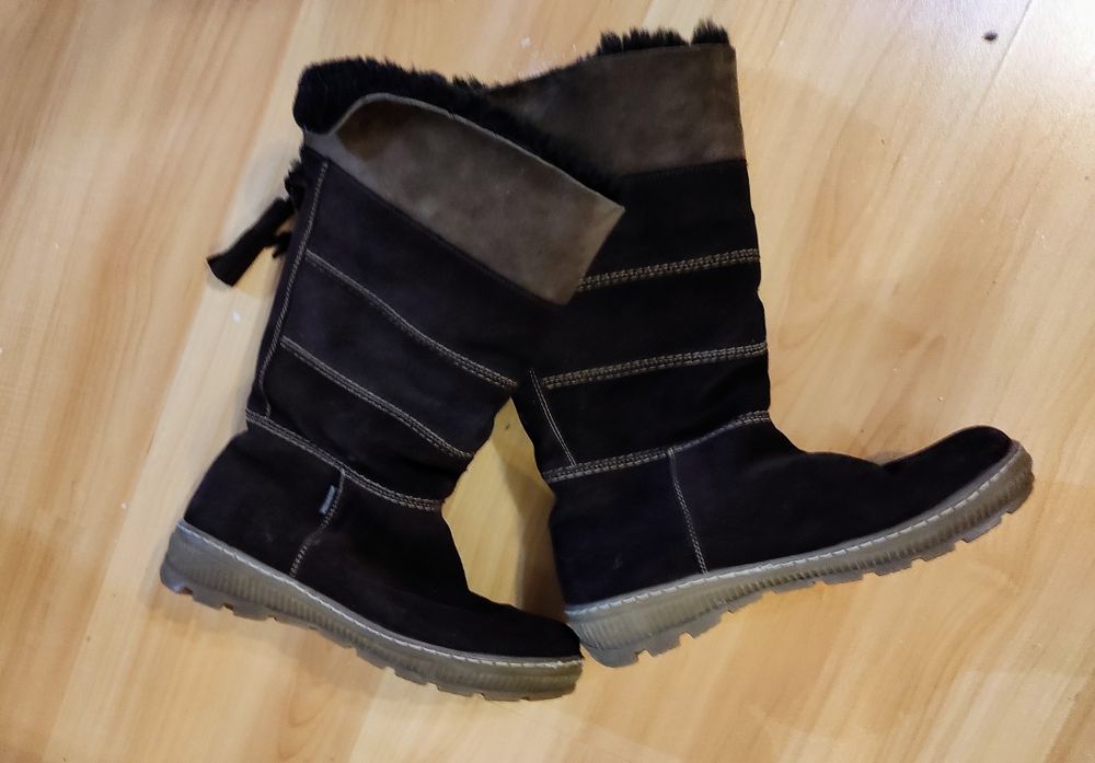 Зимние сапоги  натуральный