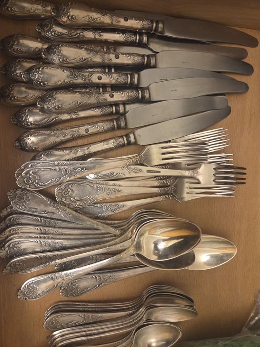 Set tacâmuri argint 48 piese