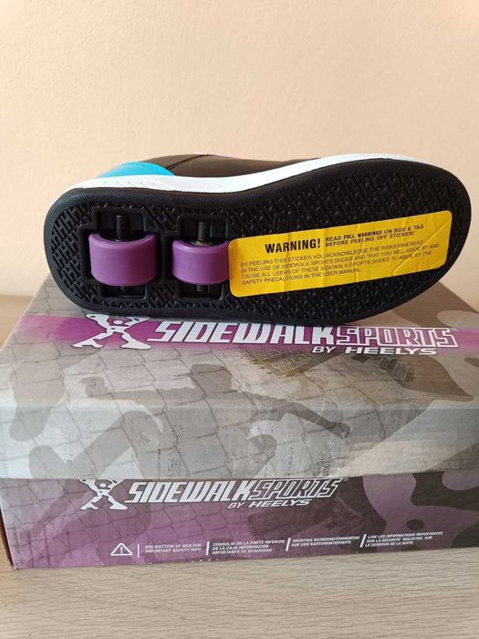 Детски Маратонки Кецове с колелца Sidewalk спортни обувки черно розово