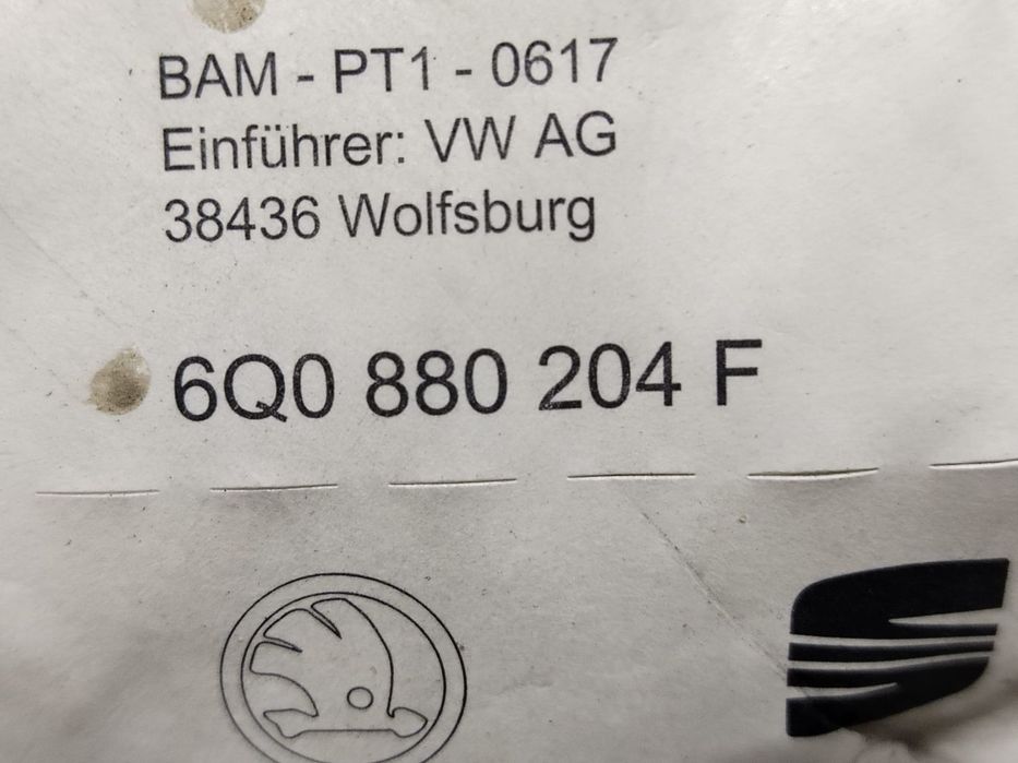 Airbag pasager 6q0880204f Volkswagen VW Polo 4 9N [facelift] [2005 -