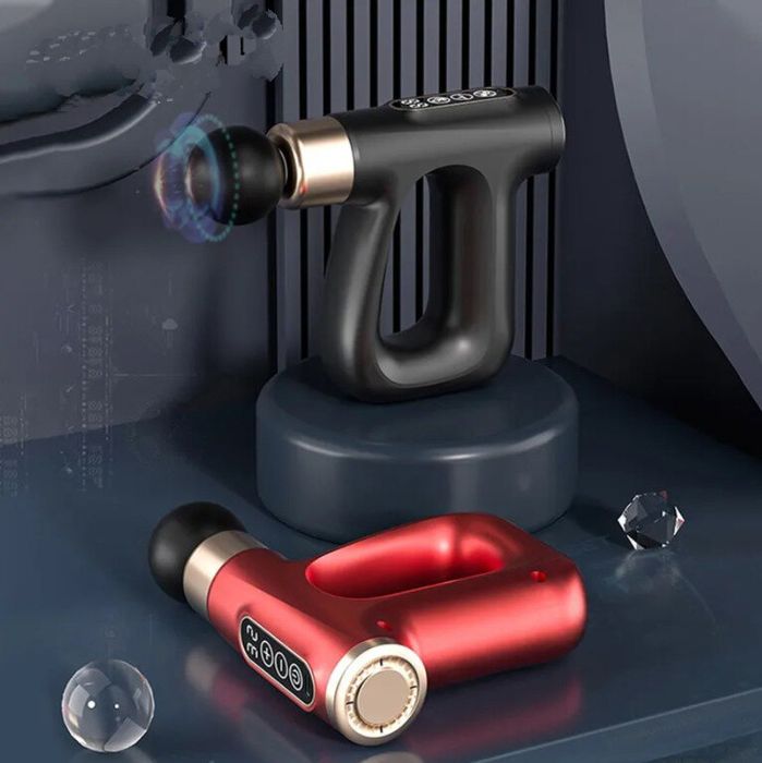 Портативный массажер пистолет с 4 насадками HB-007