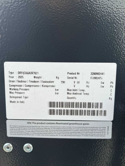 Compresor cu surub NOU BALMA BRIO 7.5KW 10 BAR 500 L cu uscator de aer