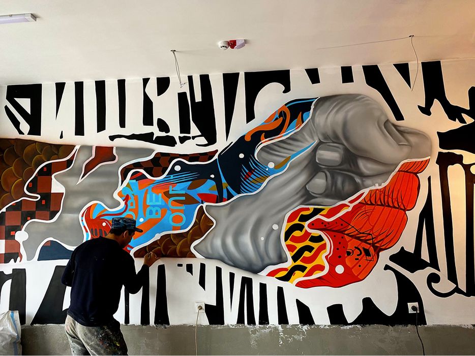 Роспись стен. Мурал. Граффити. Художник