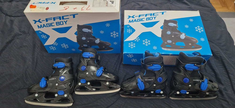 детски кънки за лед  регулируеми 27-30 два чифта