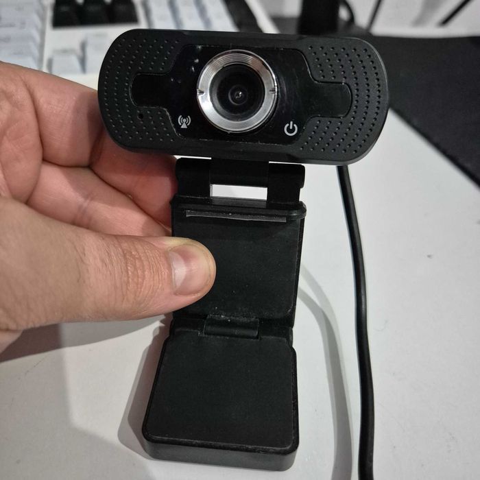 Camera web PC/Laptop cu microfon, Full HD, USB, Negru